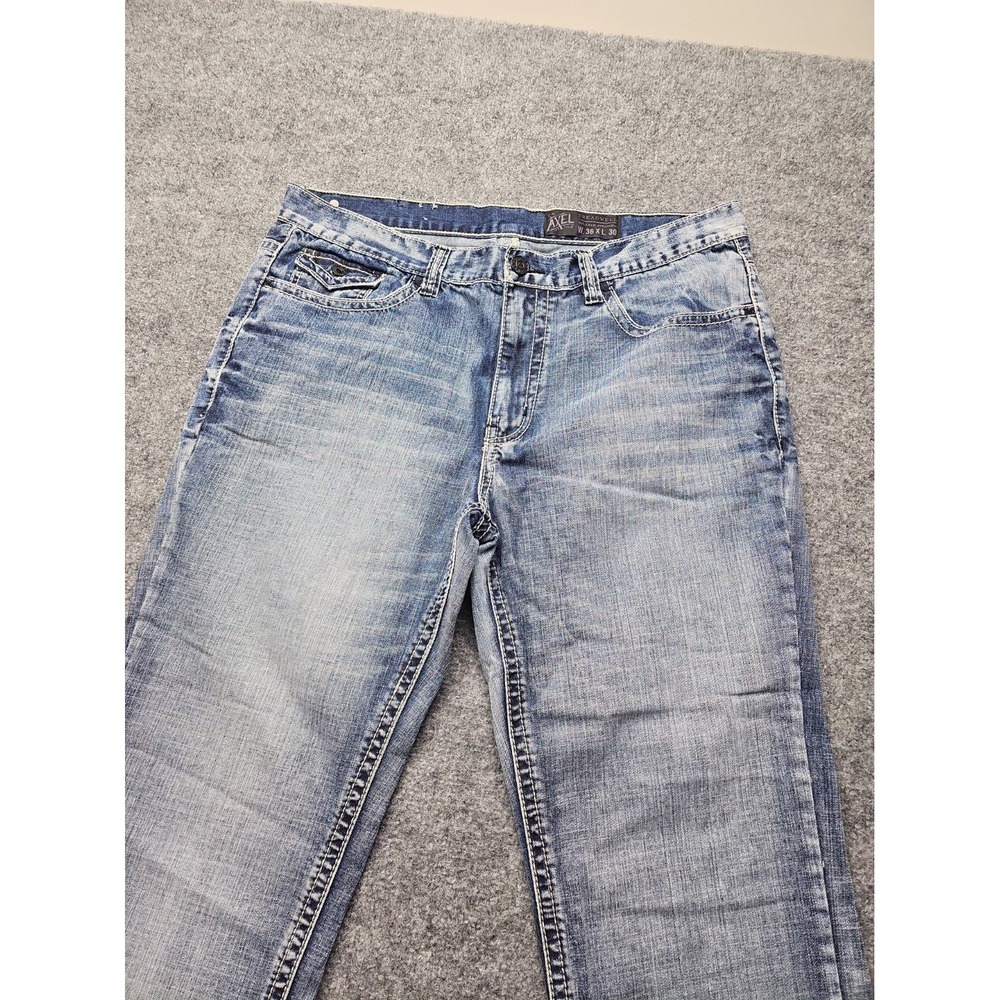 TK Axel Treadwell Relaxed Straight Jeans Mens Size 36x30 (38x30) Flap Pockets